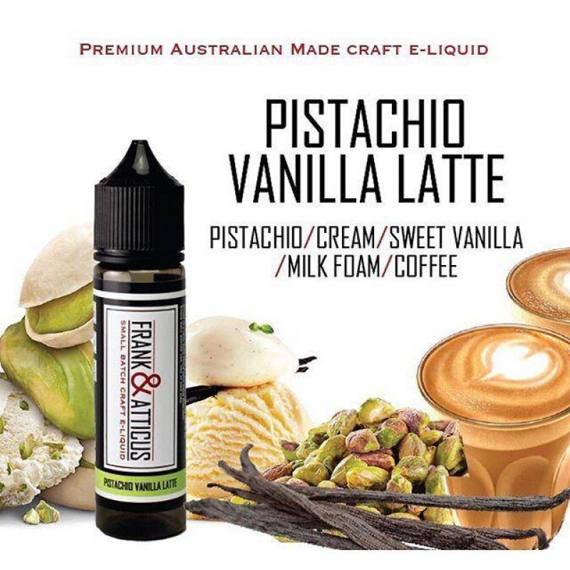 Frank and Atticus E-Liquid - Pistachio vanilla latte E-Juice - 60ml - 20% OFF