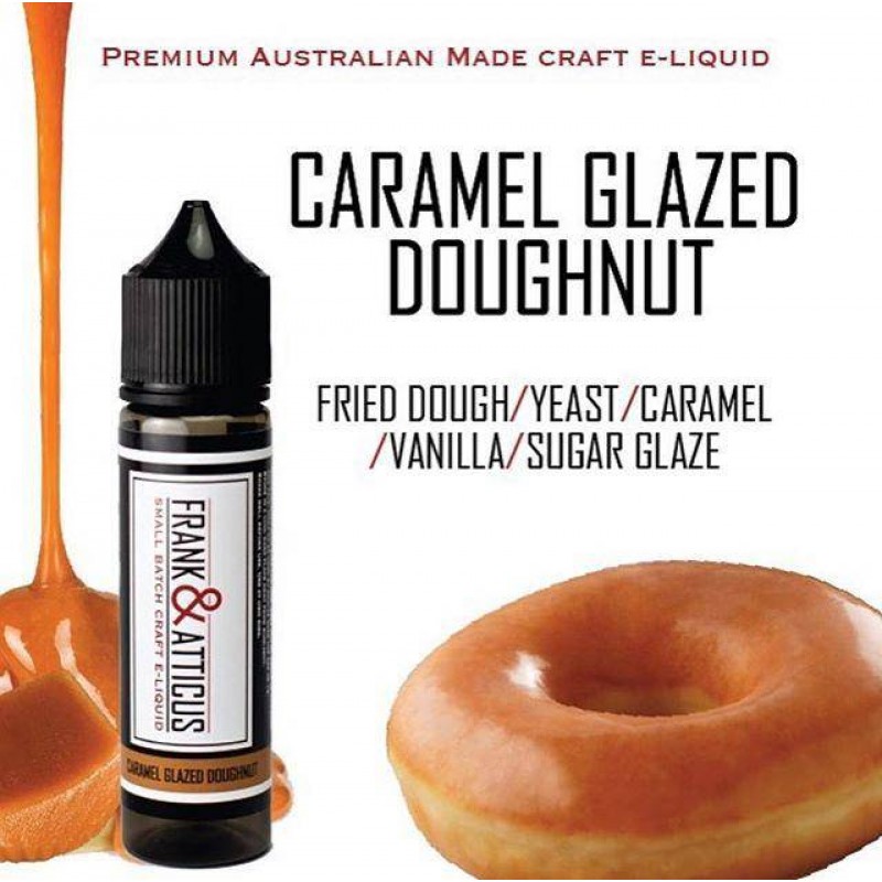 Frank and Atticus E-Liquid - Caramel Glazed Donut E-Juice - 60ml - 20% OFF